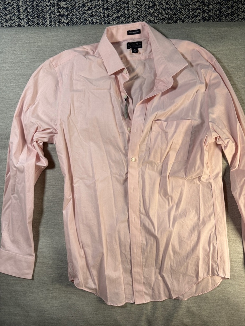 J. Crew Men's Light Pink Dress Shirt - Point Collar